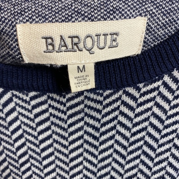 Barque 100% Merino Wool Soft Chevron Sweater $150 - Picture 3 of 10